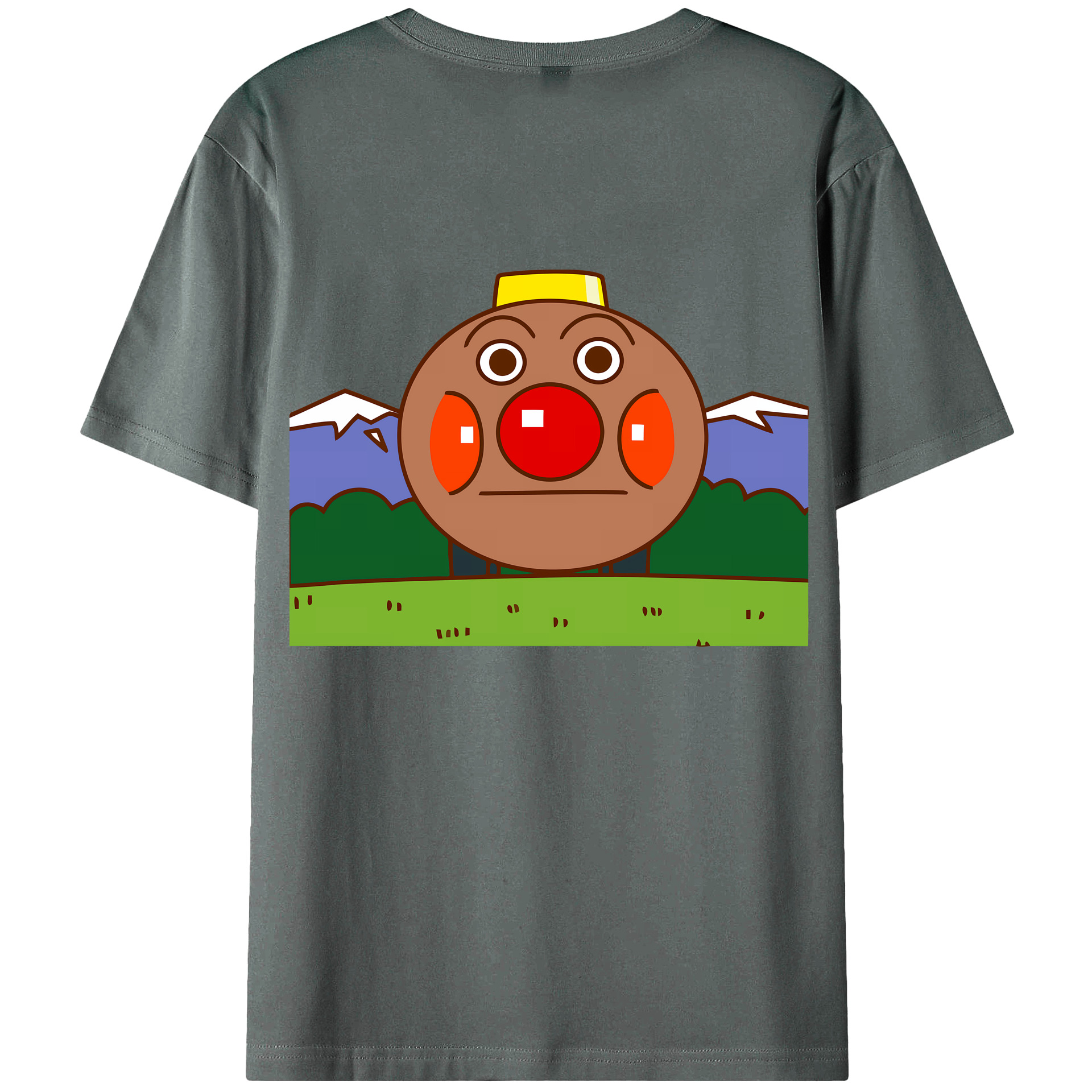 （画像用） アンパンマン Anpanman 綿100％ メンズ半袖Tシャツ（バックプリント） 通気性
